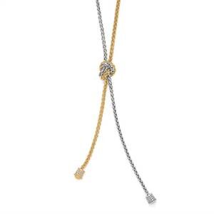 NEW BRIGHTON women's meridian ventur two tone necklace in silver-gold